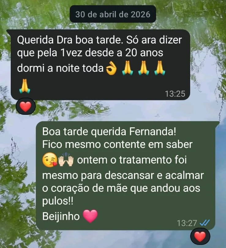 Paciente relata melhoria significativa na qualidade do sono após 20 anos de insónias com acupuntura